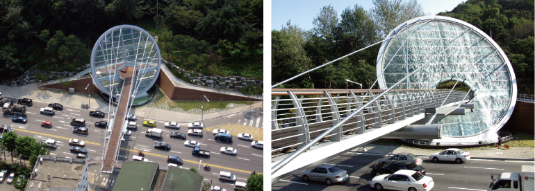 남부순환로 아쿠아 아트 육교 설치 공사