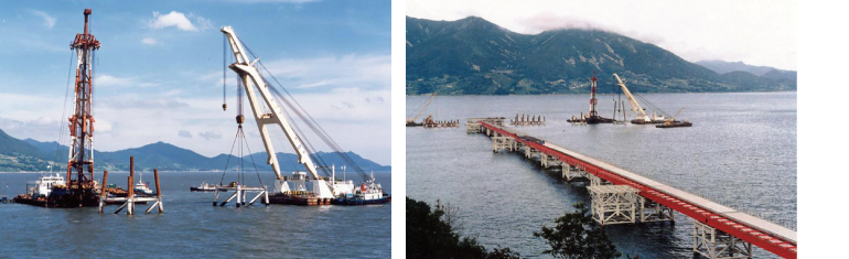 여수 U-1 석유비축기지 입출하부두 전경