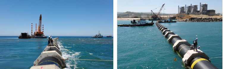 알제리 CCPP 취배수로 공사 전경