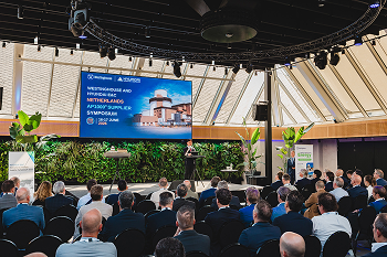 Shin Dal-weon, Managing Director of Hyundai E&C’s NewEnergy Division, delivers a welcome address at the “Netherlands Supplier Symposium” held in the Netherlands on the 16th and 17th (local time)