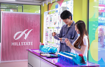 Visitors take part in an event at the Hillstate brand pop-up store at 29CM HOME SEONGSU Store No. 1